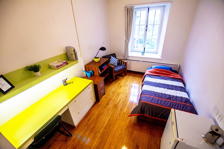 Shot of a student residence bedroom.
