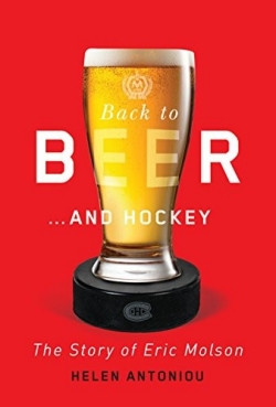red book cover showing pint of beer on top of a hockey puck