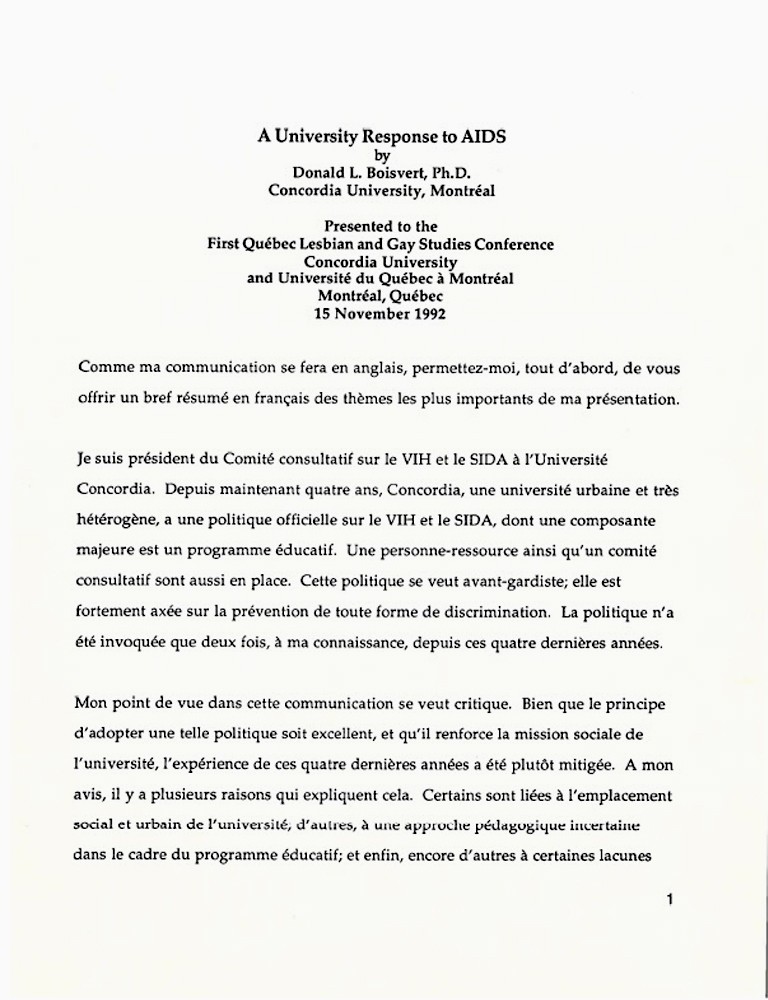 A typewritten french-language document.
