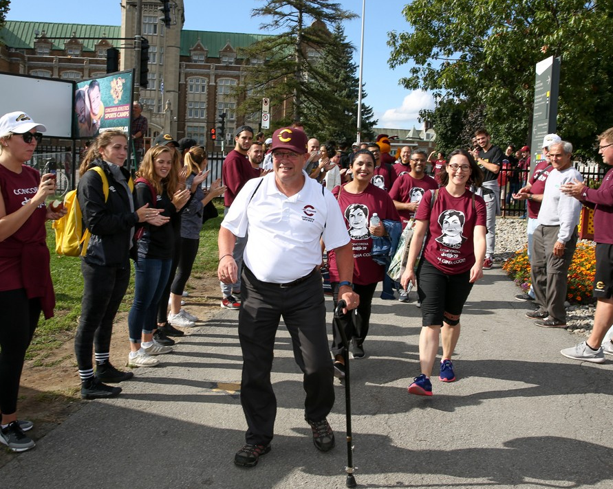 He used a walker, he used a cane, he used a stick. This year, Les Lawton plans to walk 100 KM without assistance