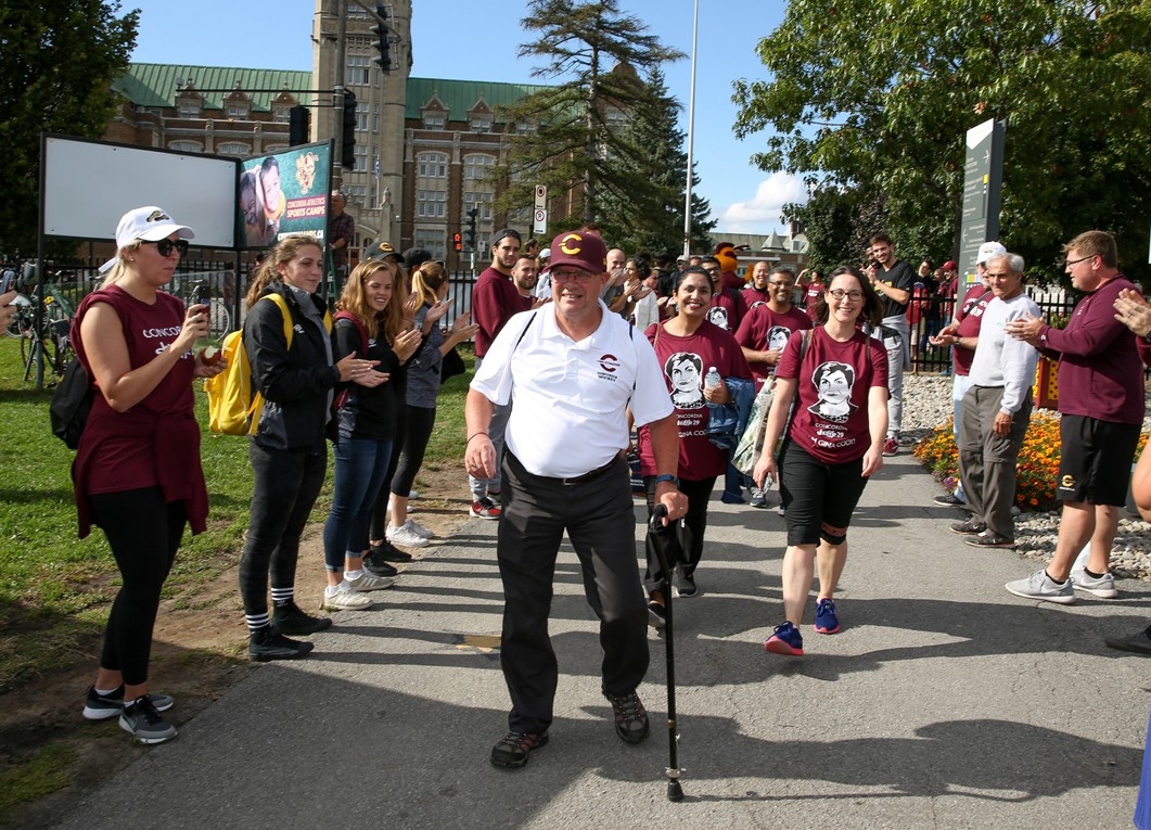 Les Lawton arriving at the Loyola Campus in 2018.