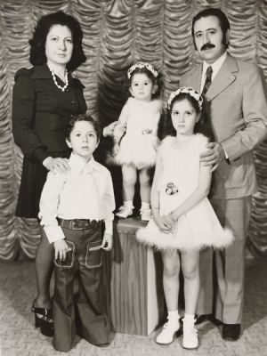 Family photo of the Haddads, circa 1970