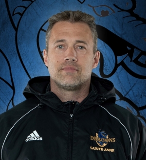 Head shot of Sylvain Girard, wearing his team hoodie.