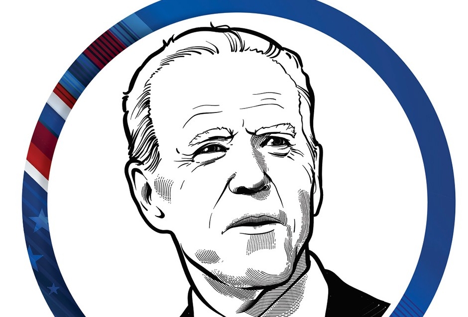Drawing of U.S. President Joe Biden