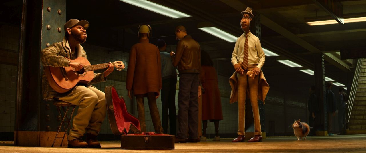 A still from a scene that Goulet animated for the 2020 film, Soul.