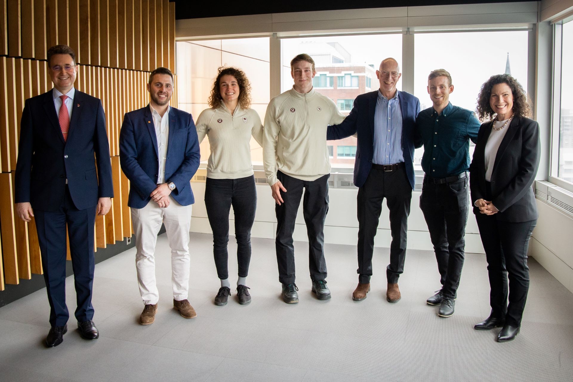 Marion Thénault, Anton Jacobs-Webb. Pascal Dion and Concordia Deans