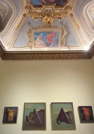 Four paintings hang at Galleria del Cembalo 