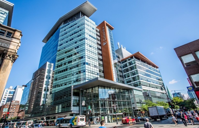 Gina Cody School Day The exterior of the Engineering, Computer Science and Visual Arts Integrated Complex (EV) on Concordia's Sir George Williams Campus