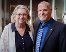 A portrait of Cameron Tilson and Wendy Morse-Tilson