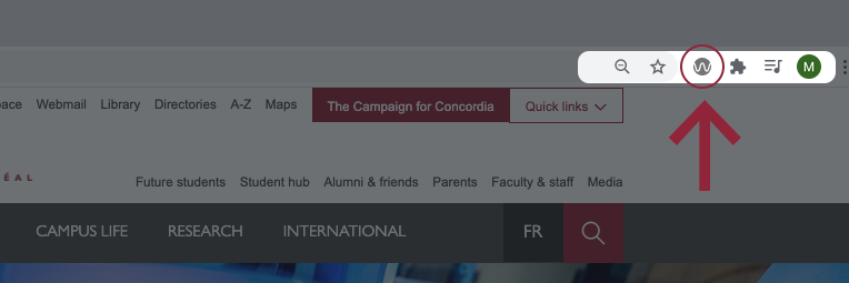 screenshot of WAVE google chrome extension