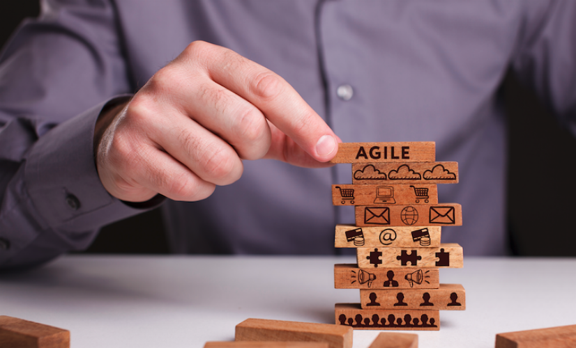 stacks of blocks with Agile on top