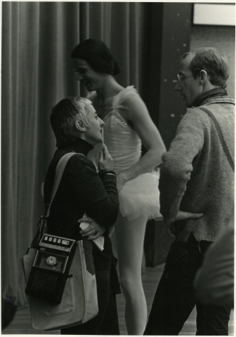 Elizabeth Langley interviewing the Ballets de Monte Carlo in November 1976 for the CBC.