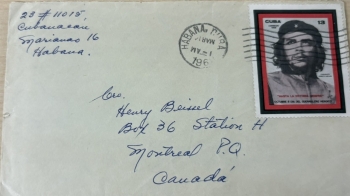 Envelope addressed to Henry Beissel from Havana