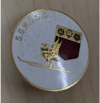 Sir George Williams College Ski Club (S. G. W. C. S. C.) enamelled pin