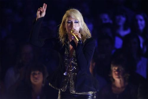 Metric's Emily Haines performs during the Juno Awards
