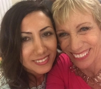 Sara Ahmadian with Shark Tank investor Barbara Corcoran