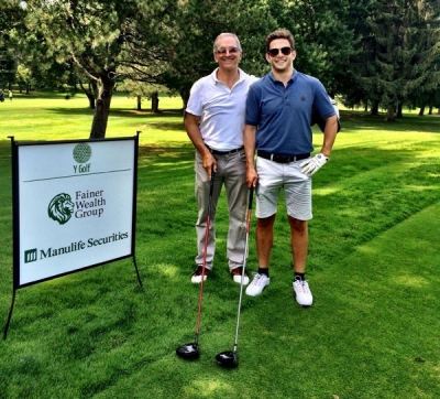 Philip and Robert Fainer on the golf course