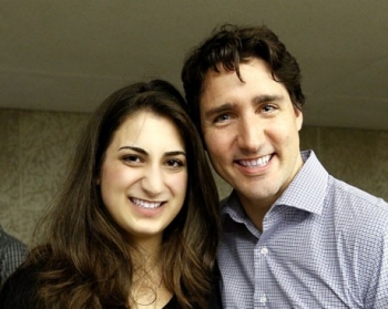 Mira Ahmad, pictured with Prime Minster Justin Trudeau