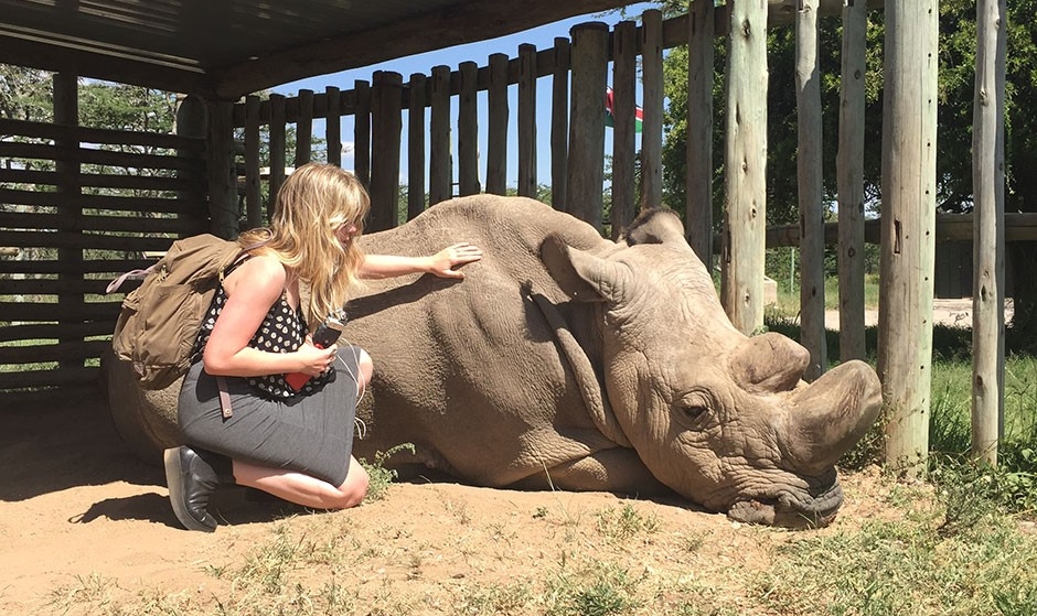 Britt Wray meeting Sudan