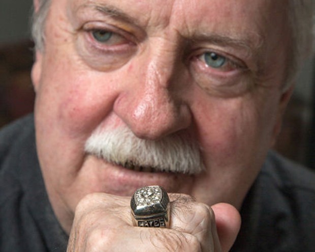 Chris Hayes with his new 1972 Stanley Cup ring