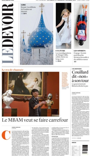 Prototype of Lucie Lacava’s Le Devoir new design