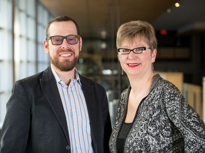 Professors Adam Radomsky (left) and Laurel Young (right). CONCORDIA UNIVERSITY