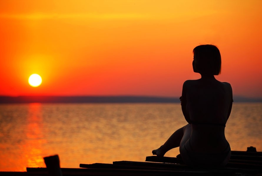 relaxing at the sea