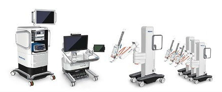 Hugo robotic surgery system | Photo by Medtronic. Hugo robotic surgery system | Photo by Medtronic.