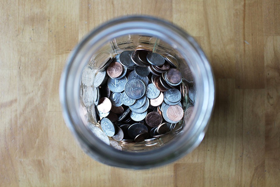 A jar of pennies