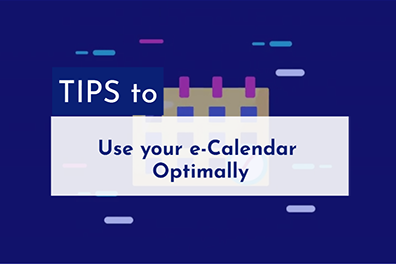 Tips to use your e-calendar optimally