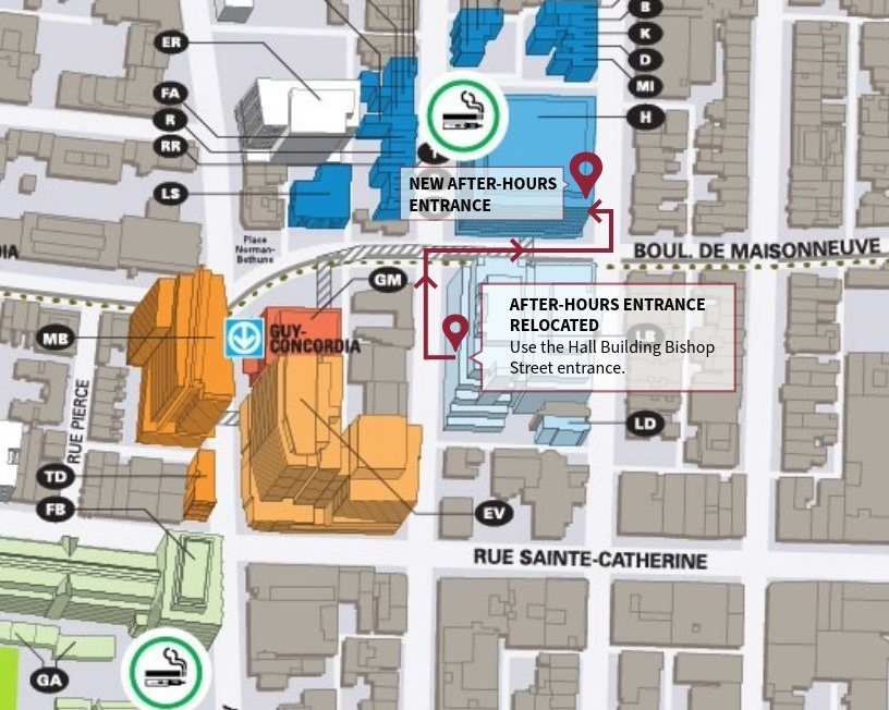 Changements relatifs à l’accès au pavillon LB en dehors des heures d’ouverture
