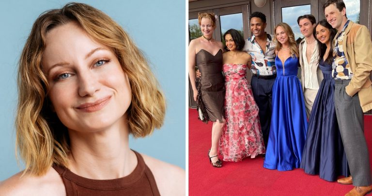 À gauche : Silvae Mercedes, photo par Sam Coyle. | À droite : Birmingham Conservatory 2025, soirée d’ouverture du Festival de Stratford 2025 avec la pièce <em>As You Like It.</em> De gauche à droite : Silvae Mercedes, Nadine Villasin, Dakota Jamal Wellman, Ashley Dingwell, Anthony Palermo, Katarina Fiallos, Joe Perry. | Photo : Jennifer Villaverde