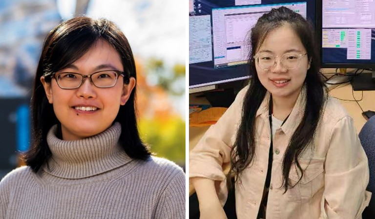 De gauche à droite : Xia Li et Qihang Yu.