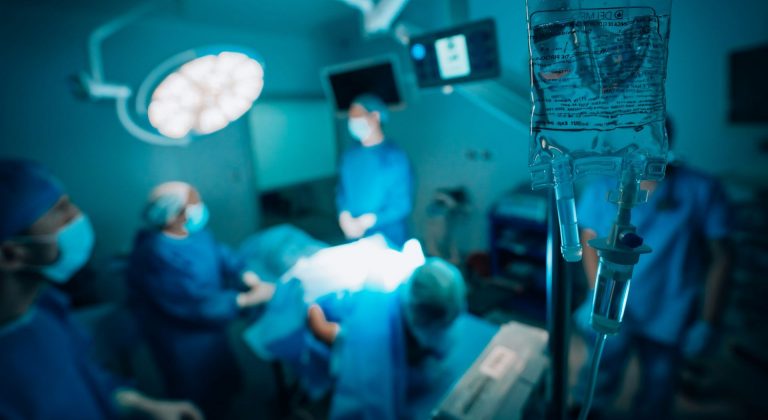 Surgeons in an operating room