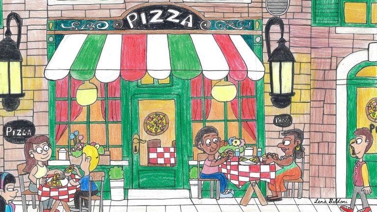 Le centre fêtera son 30e anniversaire le 4 juin 2026 lors d’une soirée pizza. | Affiche réalisée par Lena Baldoni, une participante au Centre cette année.