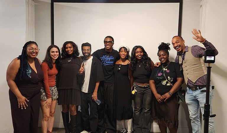 De gauche à droite : Kayla Lewis-Thelusmon, Daphné Ostiguy, Iyore Edegbe, Fahad Ben Aboubacar, Eniola Oyinloluwa, Misha Bellerive, Dika Anne Marie Conté et Ayana Monuma, Kwame Newman-Bremang. 