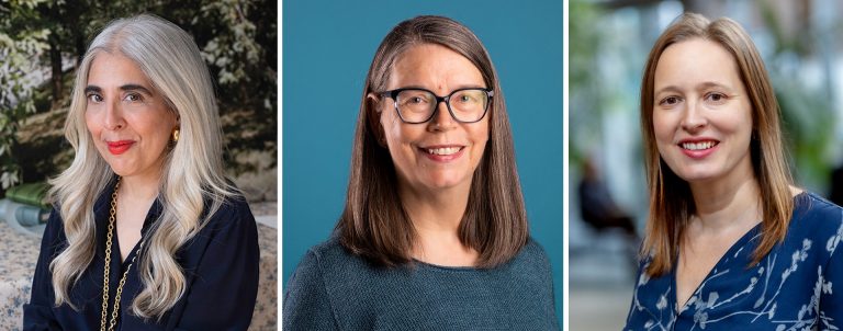 De gauche à droite : Marisa Portolese, Shannon McSheffrey et Krista Byers-Heinlein ont obtenu une reconnaissance de la Société royale du Canada.
