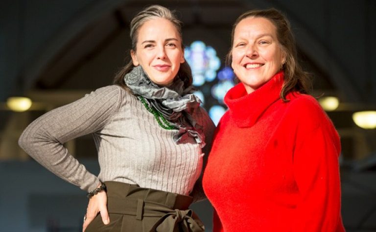 Cynthia Hammond (left, with Kathleen Vaughan): “How can researchers and artists make change in the world?”