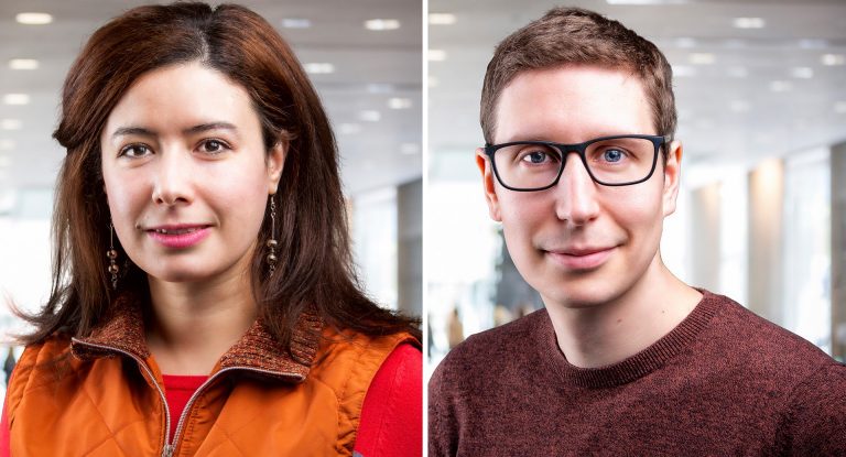 Fatima Amara (left) and Jean-Philippe Gauvin are two newly appointed Horizon postdoctoral fellows. 
