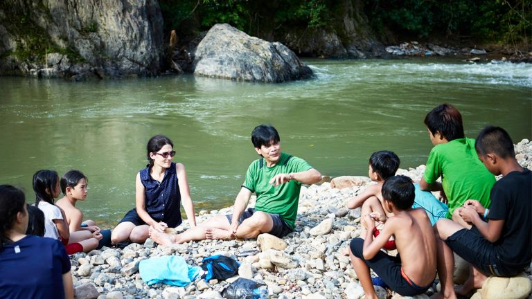 Natasha Blanchet-Cohen, pictured here with the Kelabit community in Borneo, uses participatory and action methods to ensure representation in research studies.