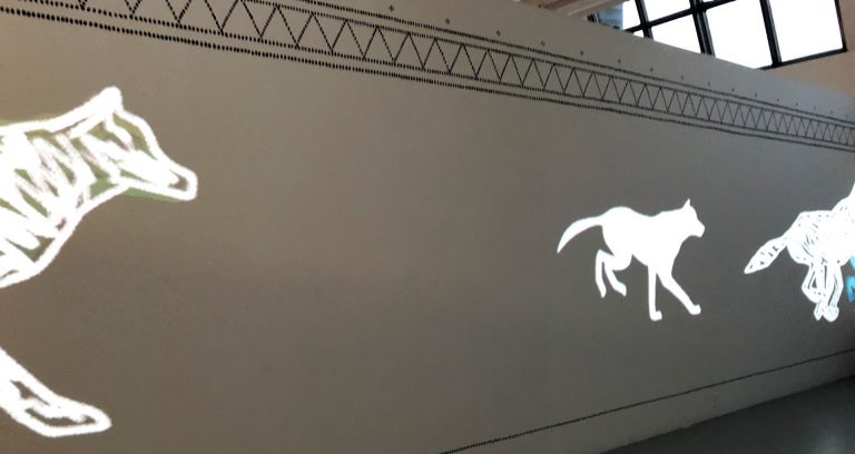 Heather Igloliorte: “We are hoping that something really fun, experimental and interactive comes out of this.” | Work in process at Banff centre open studios, 2018, by Glenn Gear. Photo by Julie Nagam