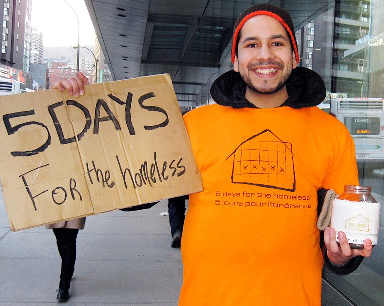 Montreal students brave the cold to raise money for Dans La Rue and Chez Doris