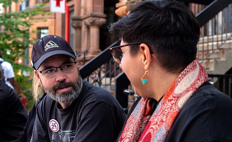 From left: Hugo Vaillancourt and Natalie Kouri-Towe.