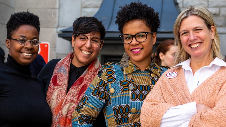 From left: Nathalie Batraville, Natalie Kouri-Towe, Marlihan Lopez and Kimberley Manning.