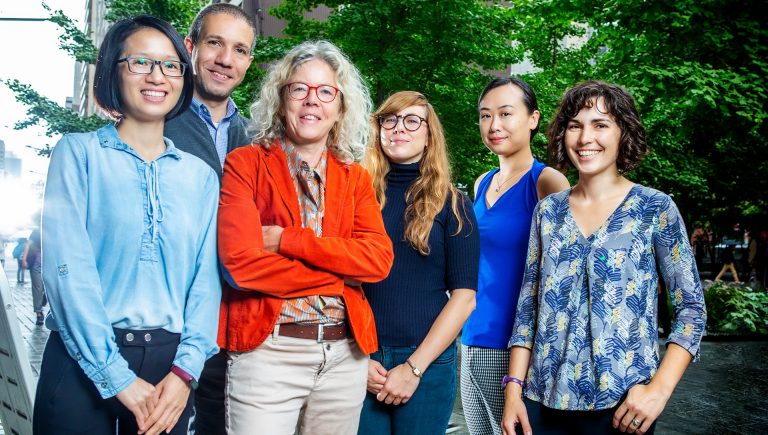 Meet the team (from left): Chunyan Lai, Mohamed Ouf, Ursula Eicker, Alice Jarry, Jing Hu and Carly Ziter.