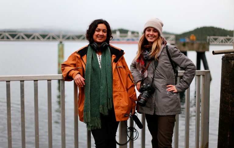 André Roy: “This is next-generation education in action.” | Pictured here: UBC students Jamuna Galay-Tamang and Brenna Owen. Photo by Lauren Donnelly