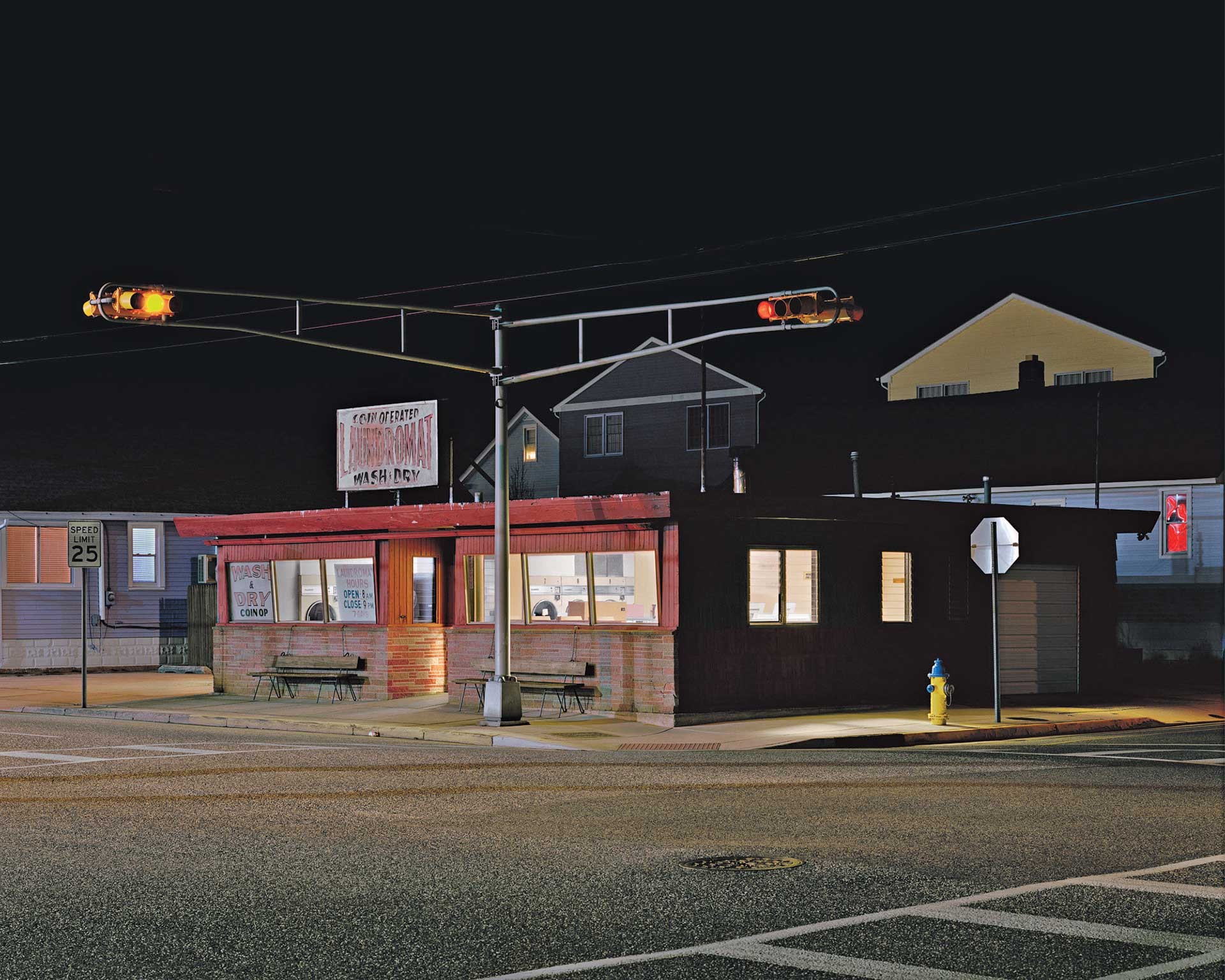Laundromat (For Hopper), Matthew Brooks, 2018. Laundromat (For Hopper), Matthew Brooks, 2018.