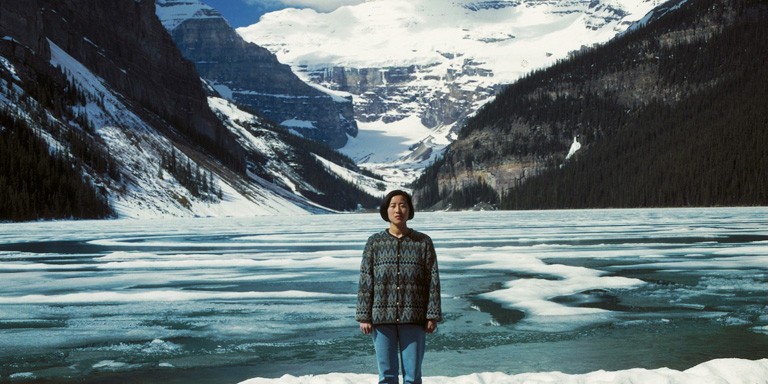 Souvenirs of the Self (Lake Louise), by Jin-me Yoon, 1991. Souvenirs of the Self (Lake Louise), by Jin-me Yoon, 1991.