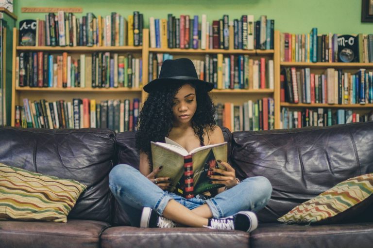 Young woman reading