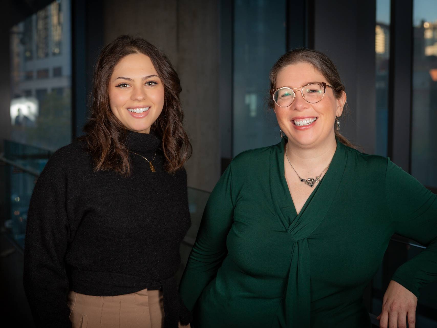 Daniella Sucapane and Caroline Roux at the John Molson School of Business